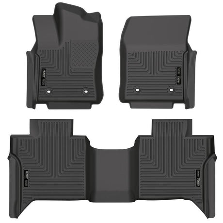 Husky Liners 2022 Toyota Tundra WeatherBeater CC CrewMax Front & 2nd Seat Floor Liner - Blk Husky Liners Floor Mats - Rubber  AXOPROS