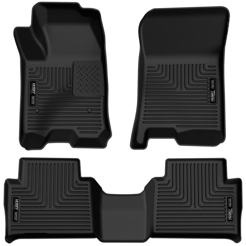 Husky Liners 2023 Chevrolet Colorado/GMC Canyon CC X-Act Contour Front & 2nd Seat Floor Liners Husky Liners Floor Mats - Rubber  AXOPROS