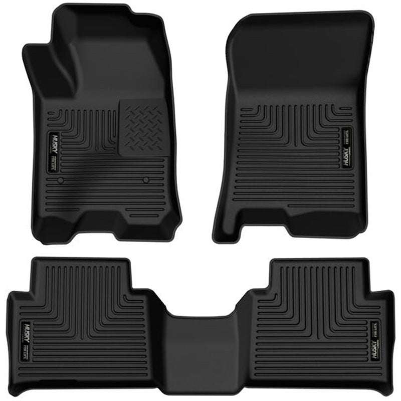 Husky Liners 2023 Chevrolet Colorado/GMC Canyon WeatherBeater Front & 2nd Seat Floor Liners - Black Husky Liners Floor Mats - Rubber  AXOPROS