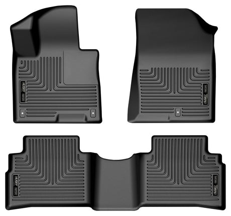 Husky Liners 2023 Kia Sportage WeatherBeater Front & 2nd Seat Floor Liners - Black Husky Liners Floor Mats - Rubber  AXOPROS