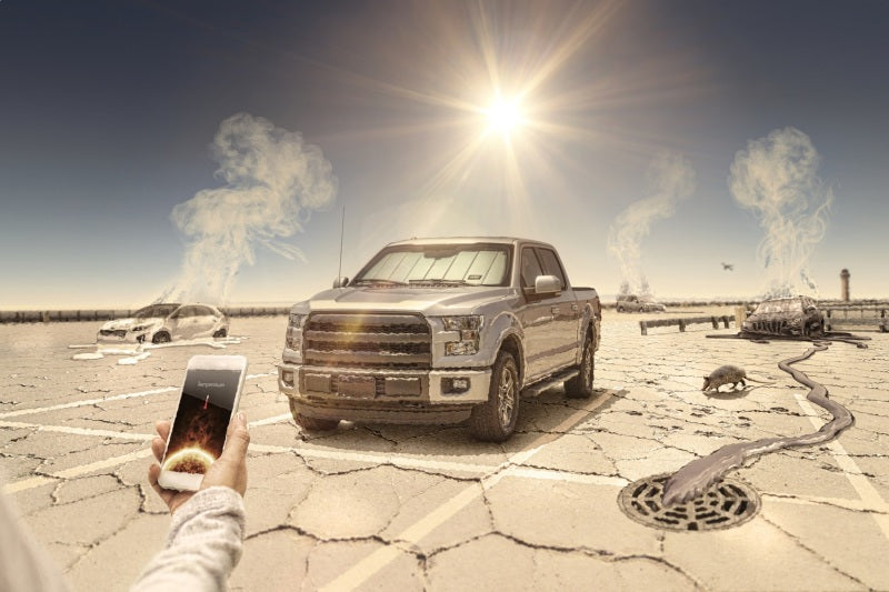 Husky Liners 2024 Ford Ranger CC Custom Fit Sunshade - Silver Husky Liners Window Shades  AXOPROS