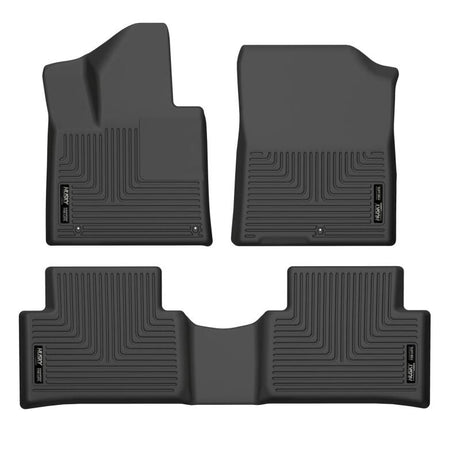 Husky Liners 21-22 Kia Sorento WeatherBeater Front & 2nd Seat Floor Liners - Black Husky Liners Floor Mats - Rubber  AXOPROS