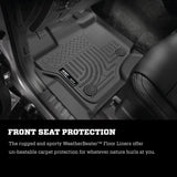 Husky Liners 21-24 Ford F-150 SuperCrew Weatherbeater Black Front & 2nd Seat Floor Liners Husky Liners Floor Mats - Rubber  AXOPROS