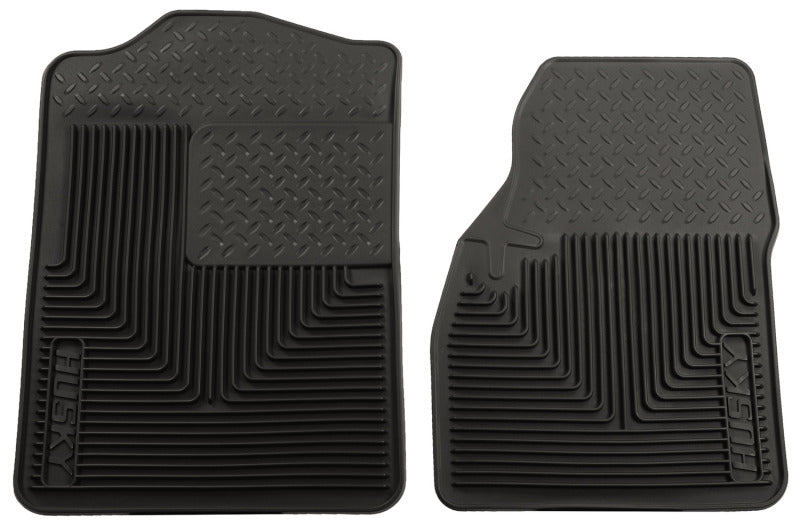 Husky Liners 94-01 Dodge Ram 1500/2500/3500/80-96 Ford Bronco Heavy Duty Black Front Floor Mats Husky Liners Floor Mats - Rubber  AXOPROS
