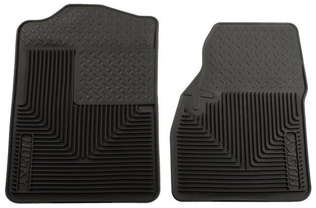 Husky Liners 94-01 Dodge Ram 1500/2500/3500/80-96 Ford Bronco Heavy Duty Black Front Floor Mats Husky Liners Floor Mats - Rubber  AXOPROS