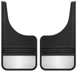 Husky Liners Universal 12in Wide Black Rubber Front Mud Flaps w/ Weight Husky Liners Mud Flaps  AXOPROS