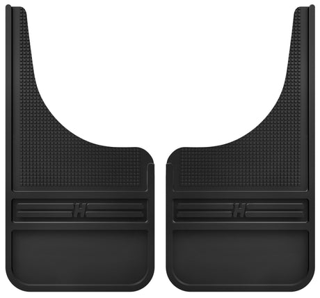 Husky Liners Universal 12in Wide Black Rubber Front Mud Flaps w/o Weight Husky Liners Mud Flaps  AXOPROS
