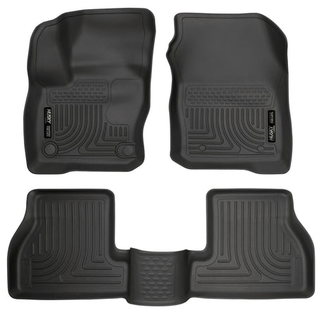 Husky Liners Weatherbeater 2016 Ford Focus RS Front & 2nd Seat Floor Liners - Black Husky Liners Floor Mats - Rubber  AXOPROS