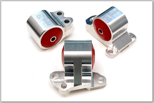 Innovative 92-95 Civic B/D Series Silver Aluminum Mounts 60A Bushings (3 Bolt) Innovative Mounts Engine Mounts  AXOPROS
