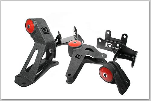 Innovative 94-01 Integra K-Series Black Steel Mounts 75A Bushings (Not K24 Trans) Innovative Mounts Engine Mounts  AXOPROS