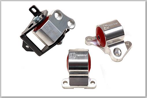 Innovative 96-00 Civic B/D Series Silver Aluminum Mounts 75A Bushings (2 Bolt) Innovative Mounts Engine Mounts  AXOPROS