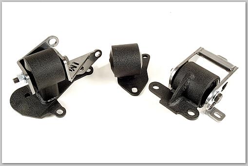 Innovative 96-00 Civic H-Series Black Steel Mounts 75A Bushings Innovative Mounts Engine Mounts  AXOPROS