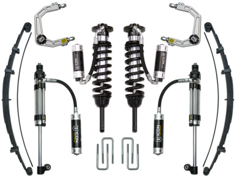 ICON 05-15 Toyota Tacoma 0-3.5in/16-17 Toyota Tacoma 0-2.75in Stg 10 Suspension System w/Billet Uca ICON Shocks and Struts  AXOPROS