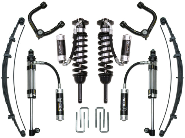 ICON 05-15 Toyota Tacoma 0-3.5in/16-17 Toyota Tacoma 0-2.75in Stg 10 Suspension System w/Tubular Uca ICON Shocks and Struts  AXOPROS