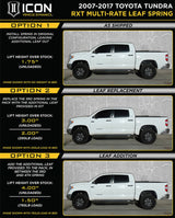 ICON 2007+ Toyota Tundra Multi Rate RXT Leaf Pack w/Add In Leaf ICON Leaf Springs & Accessories  AXOPROS