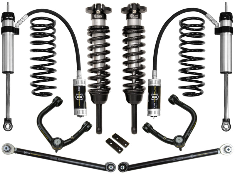 ICON 2010+ Toyota FJ/4Runner 0-3.5in Stage 4 Suspension System w/Tubular Uca ICON Coilovers  AXOPROS
