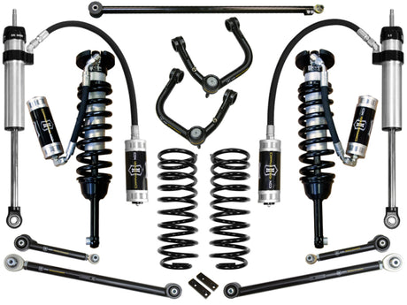 ICON 2010+ Toyota FJ/4Runner 0-3.5in Stage 6 Suspension System w/Tubular Uca ICON Coilovers  AXOPROS
