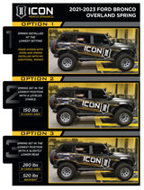 ICON 21-23 Ford Bronco Rear 2.5 VS IR Coilover Kit Heavy Rate Spring ICON Coilovers  AXOPROS