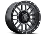 ICON Alpha 17x8.5 5x5 0mm Offset 4.75in BS 71.5mm Bore Gun Metal Wheel ICON Wheels - Cast  AXOPROS