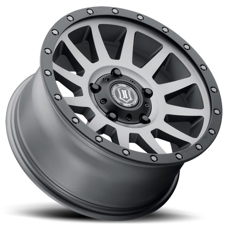 ICON Compression 17x8.5 5x150 25mm Offset 5.75in BS 110.1mm Bore Titanium Wheel ICON Wheels - Cast  AXOPROS