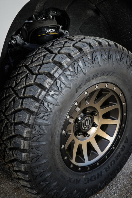 ICON Compression 17x8.5 6x5.5 0mm Offset 4.75in BS 106.1mm Bore Bronze Wheel ICON Wheels - Cast  AXOPROS