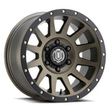 ICON Compression 17x8.5 6x5.5 0mm Offset 4.75in BS 106.1mm Bore Bronze Wheel ICON Wheels - Cast  AXOPROS