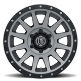 ICON Compression 17x8.5 6x5.5 0mm Offset 4.75in BS 106.1mm Bore Titanium Wheel ICON Wheels - Cast  AXOPROS
