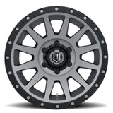 ICON Compression 18x9 6x5.5 0mm Offset 5in BS Titanium Wheel ICON Wheels - Cast  AXOPROS