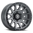 ICON Compression 18x9 6x5.5 0mm Offset 5in BS Titanium Wheel ICON Wheels - Cast  AXOPROS