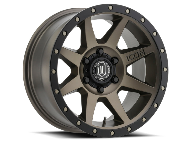 ICON Rebound 17x8.5 6x5.5 0mm Offset 4.75in BS 106.1mm Bore Bronze Wheel ICON Wheels - Cast  AXOPROS