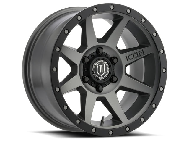 ICON Rebound 17x8.5 6x5.5 0mm Offset 4.75in BS 106.1mm Bore Titanium Wheel ICON Wheels - Cast  AXOPROS