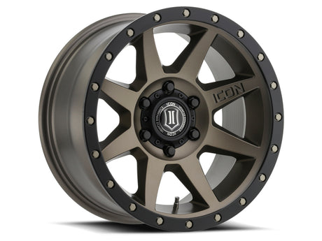 ICON Rebound 17x8.5 6x5.5 25mm Offset 5.75in BS 95.1mm Bore Bronze Wheel ICON Wheels - Cast  AXOPROS