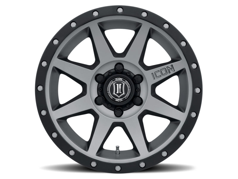 ICON Rebound 17x8.5 6x5.5 25mm Offset 5.75in BS 95.1mm Bore Titanium Wheel ICON Wheels - Cast  AXOPROS