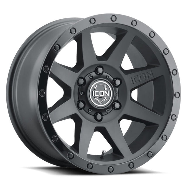 ICON Rebound 18x9 6x135 6mm Offset 5.25in BS 87.1mm Bore Double Black Wheel ICON Wheels - Cast  AXOPROS