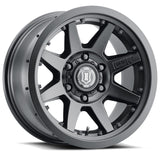 ICON Rebound Pro 17x8.5 5x5 -6mm Offset 4.5in BS 71.5mm Bore Satin Black Wheel ICON Wheels - Cast  AXOPROS