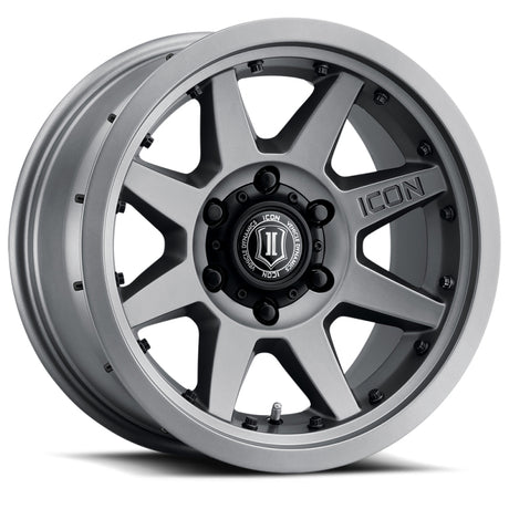ICON Rebound Pro 17x8.5 5x5 -6mm Offset 4.5in BS 71.5mm Bore Titanium Wheel ICON Wheels - Cast  AXOPROS