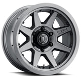 ICON Rebound Pro 17x8.5 6x135 6mm Offset 5in BS 87.1mm Bore Titanium Wheel ICON Wheels - Cast  AXOPROS