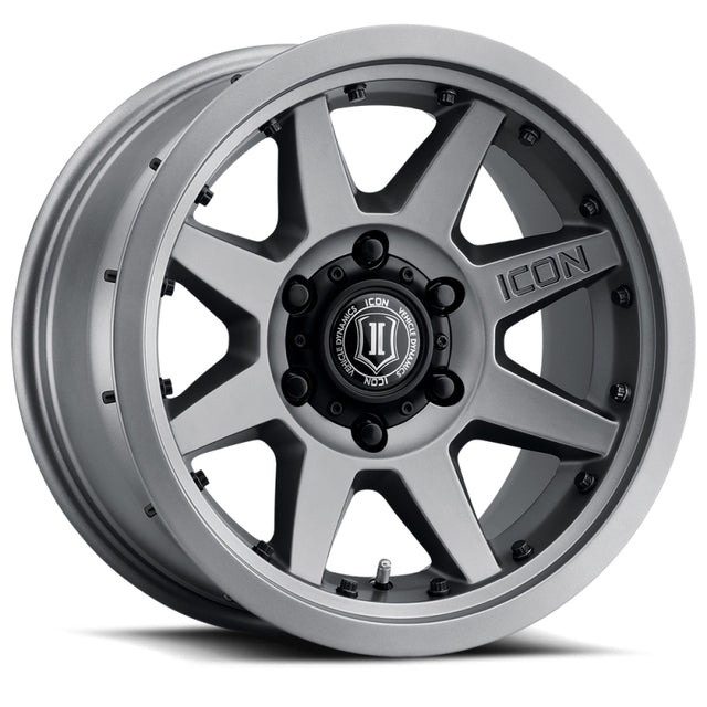 ICON Rebound Pro 17x8.5 6x135 6mm Offset 5in BS 87.1mm Bore Titanium Wheel ICON Wheels - Cast  AXOPROS