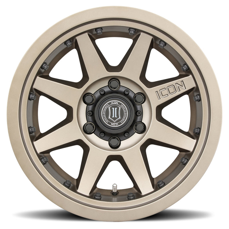 ICON Rebound Pro 17x8.5 6x5.5 0mm Offset 4.75in BS 106.1mm Bore Bronze Wheel ICON Wheels - Cast  AXOPROS