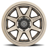 ICON Rebound Pro 17x8.5 6x5.5 0mm Offset 4.75in BS 106.1mm Bore Bronze Wheel ICON Wheels - Cast  AXOPROS