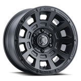 ICON Thrust 17x8.5 6x5.5 0mm Offset 4.75in BS Satin Black Wheel ICON Wheels - Cast  AXOPROS