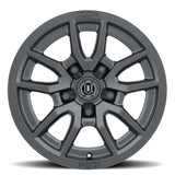 ICON Vector 5 17x8.5 5x150 25mm Offset 5.75in BS 110.1mm Bore Satin Black Wheel ICON Wheels - Cast  AXOPROS