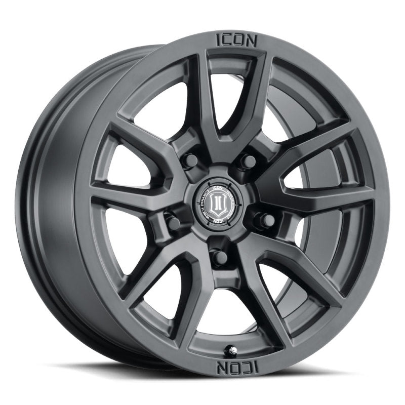 ICON Vector 5 17x8.5 5x150 25mm Offset 5.75in BS 110.1mm Bore Satin Black Wheel ICON Wheels - Cast  AXOPROS