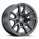 ICON Vector 5 17x8.5 5x150 25mm Offset 5.75in BS 110.1mm Bore Satin Black Wheel ICON Wheels - Cast  AXOPROS