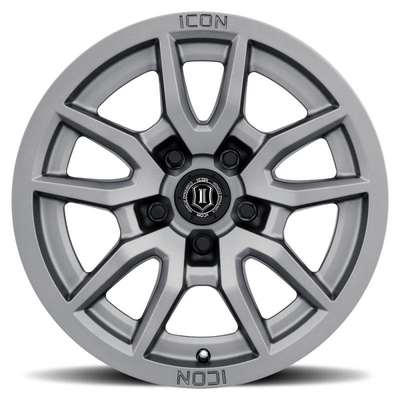 ICON Vector 5 17x8.5 5x150 25mm Offset 5.75in BS 110.1mm Bore Titanium Wheel ICON Wheels - Cast  AXOPROS