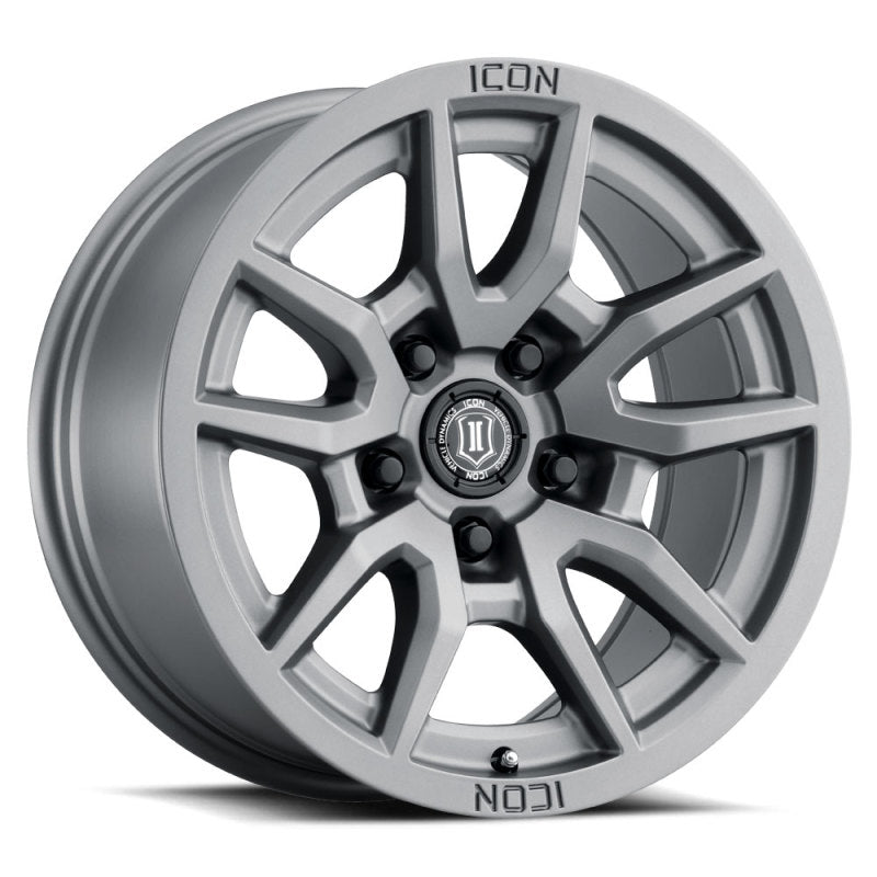 ICON Vector 5 17x8.5 5x150 25mm Offset 5.75in BS 110.1mm Bore Titanium Wheel ICON Wheels - Cast  AXOPROS