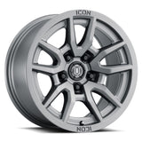 ICON Vector 5 17x8.5 5x150 25mm Offset 5.75in BS 110.1mm Bore Titanium Wheel ICON Wheels - Cast  AXOPROS