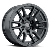 ICON Vector 6 17x8.5 6x135 6mm Offset 5in BS 87.1mm Bore Satin Black Wheel ICON Wheels - Cast  AXOPROS