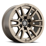 ICON Vector 6 17x8.5 6x5.5 0mm Offset 4.75in BS 106.1mm Bore Bronze Wheel ICON Wheels - Cast  AXOPROS