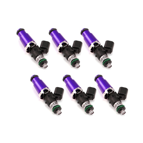Injector Dynamics 1340cc Injectors - 60mm Length - 14mm Purple Top - 14mm Lower O-Ring (Set of 6) Injector Dynamics Fuel Injector Sets - 6Cyl  AXOPROS